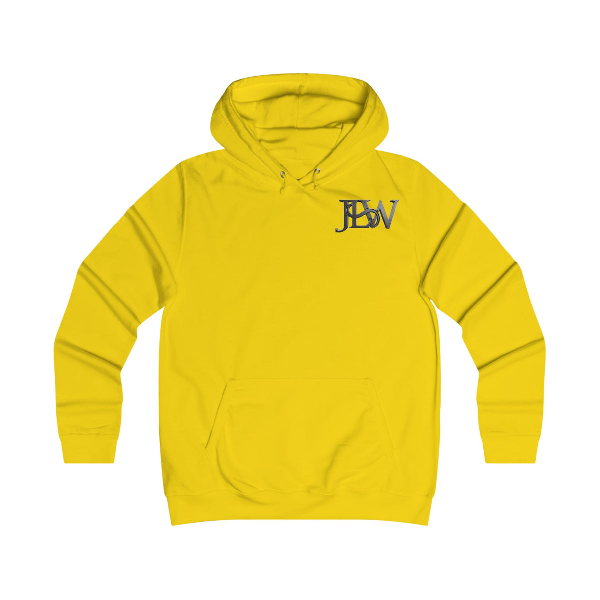 Girlie College Hoodie by Printify featuring a casual fit, soft fabric, and a classic hood design with printed college-themed graphics.