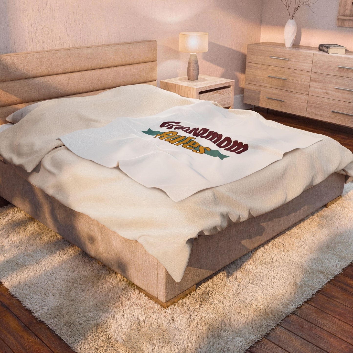 Velveteen plush blanket with all-over print design from Printify, soft and cozy fabric for comfortable lounging and decor.