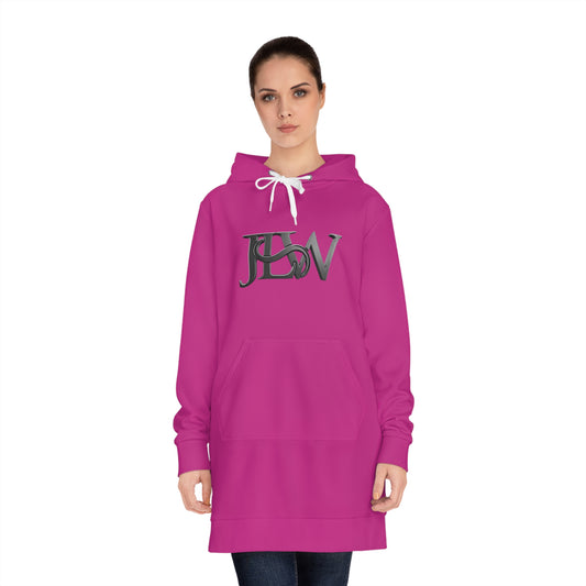 Women's hoodie dress with all-over print design from Printify, featuring colorful, abstract patterns and a casual, comfortable fit.