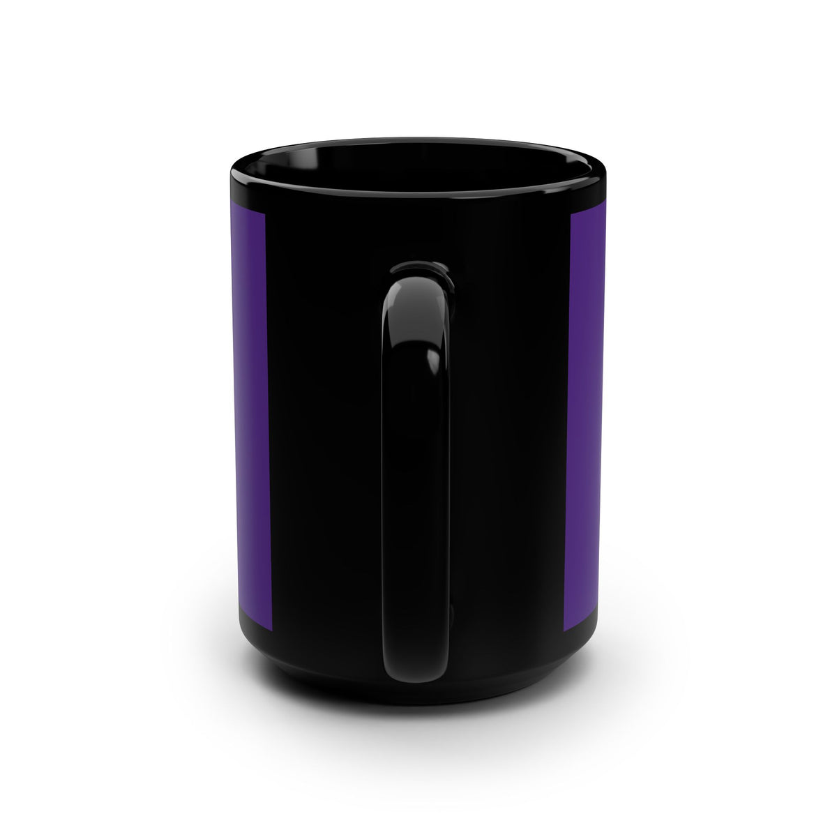 Black 15oz mug by Printify with a sleek design, shown with a smooth ceramic surface and a comfortable handle.