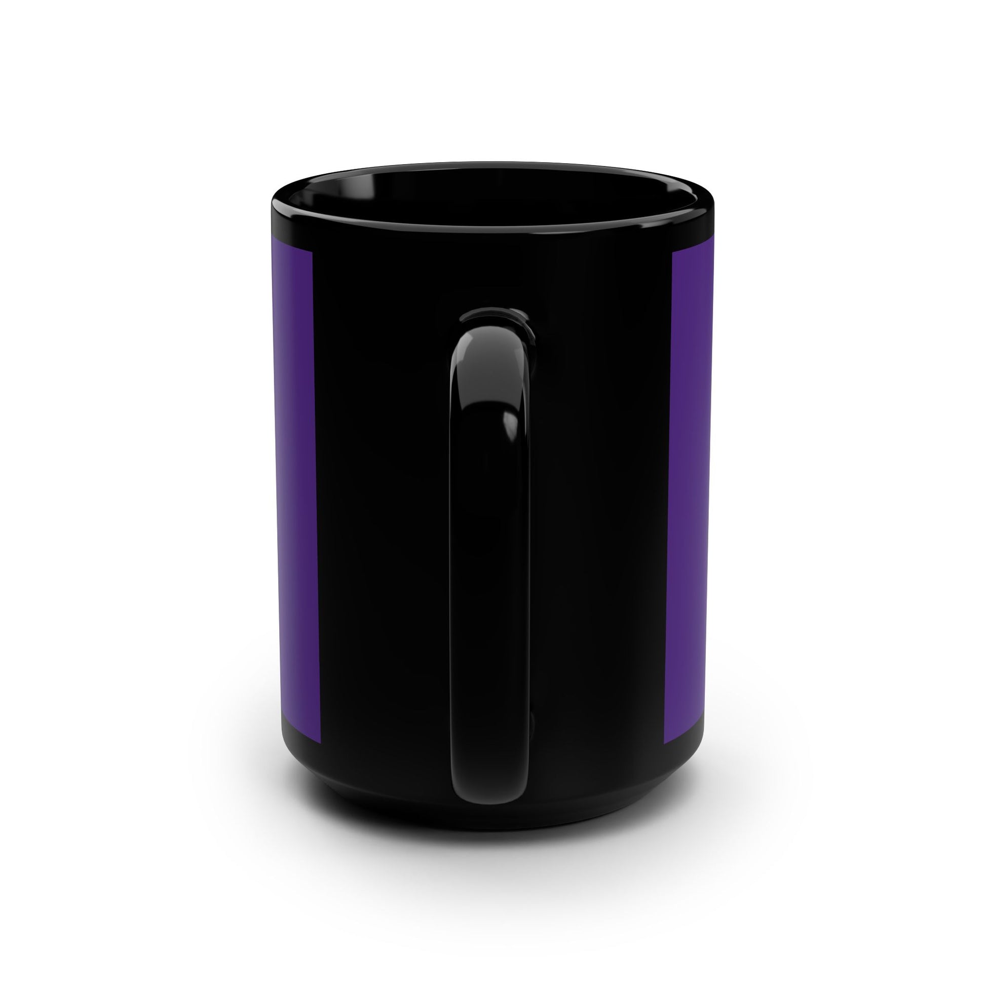 Black 15oz mug by Printify with a sleek design, shown with a smooth ceramic surface and a comfortable handle.