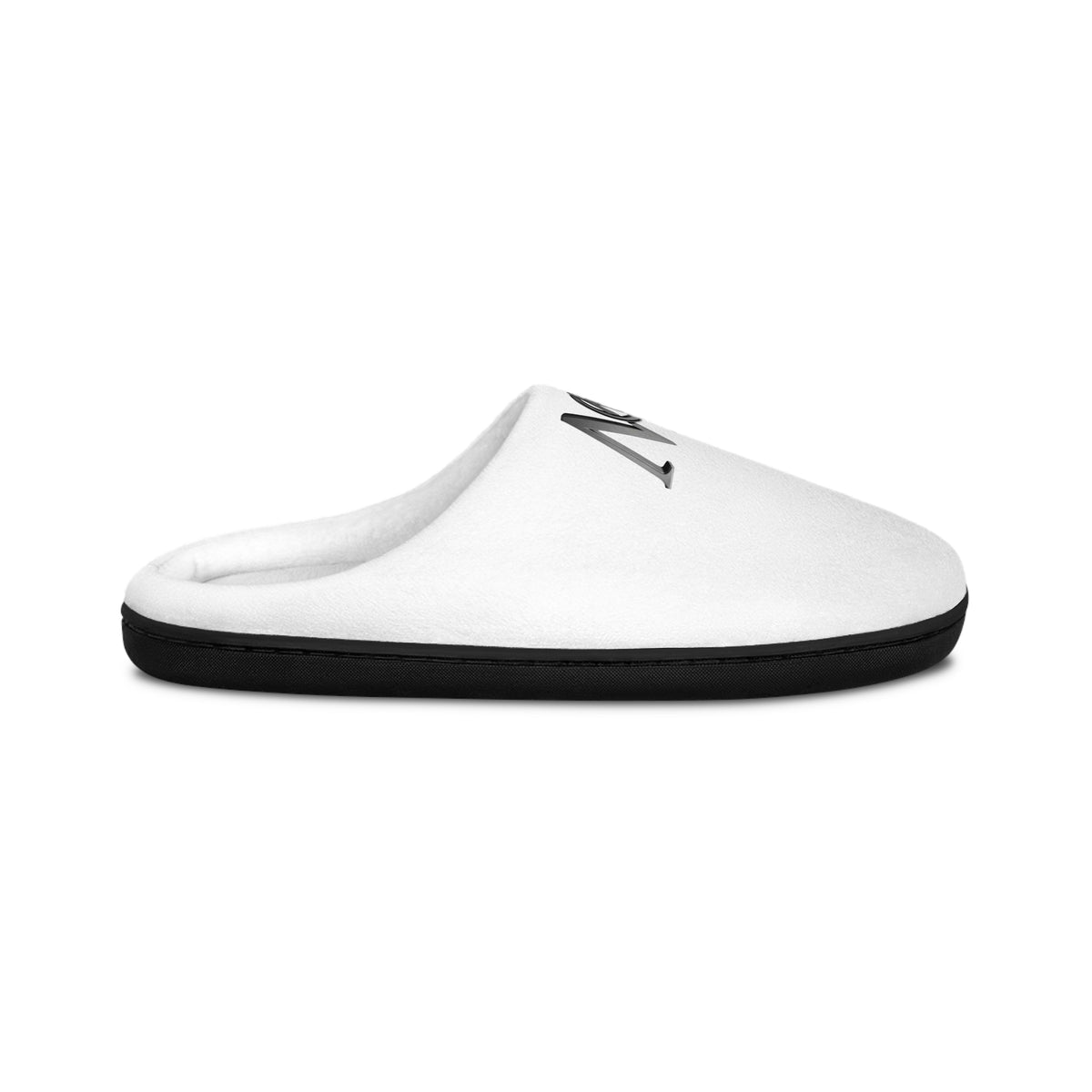 Printify women's indoor slippers in soft fabric with cozy design and slip-on style, perfect for comfortable home footwear.