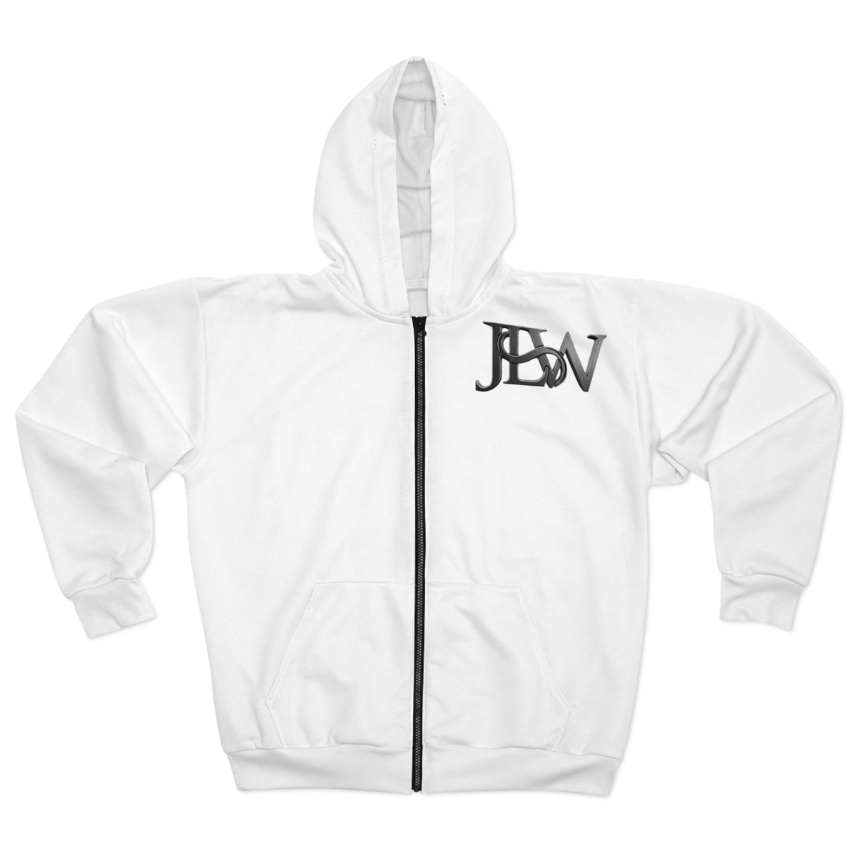 Unisex zip hoodie with all-over print design from Printify, featuring vibrant, colorful patterns on soft fabric.