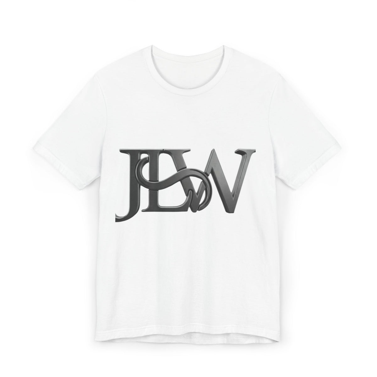 Unisex Jersey T-Shirt by Printify showing a plain white T-shirt with short sleeves and a round neckline on a neutral background.
