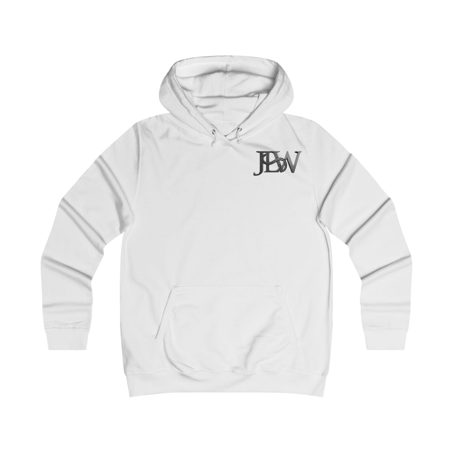 Printify Girlie College Hoodie featuring a casual fit with a printed design, soft fabric, and a cozy hood for comfortable wear.