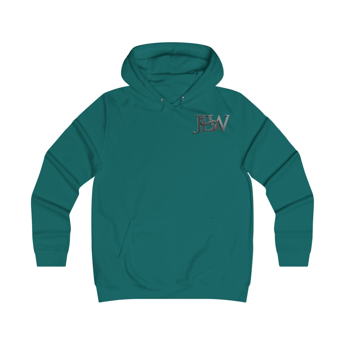 Printify Girlie College Hoodie featuring a casual fit, soft fabric, and stylish college-inspired design with a comfortable hood.