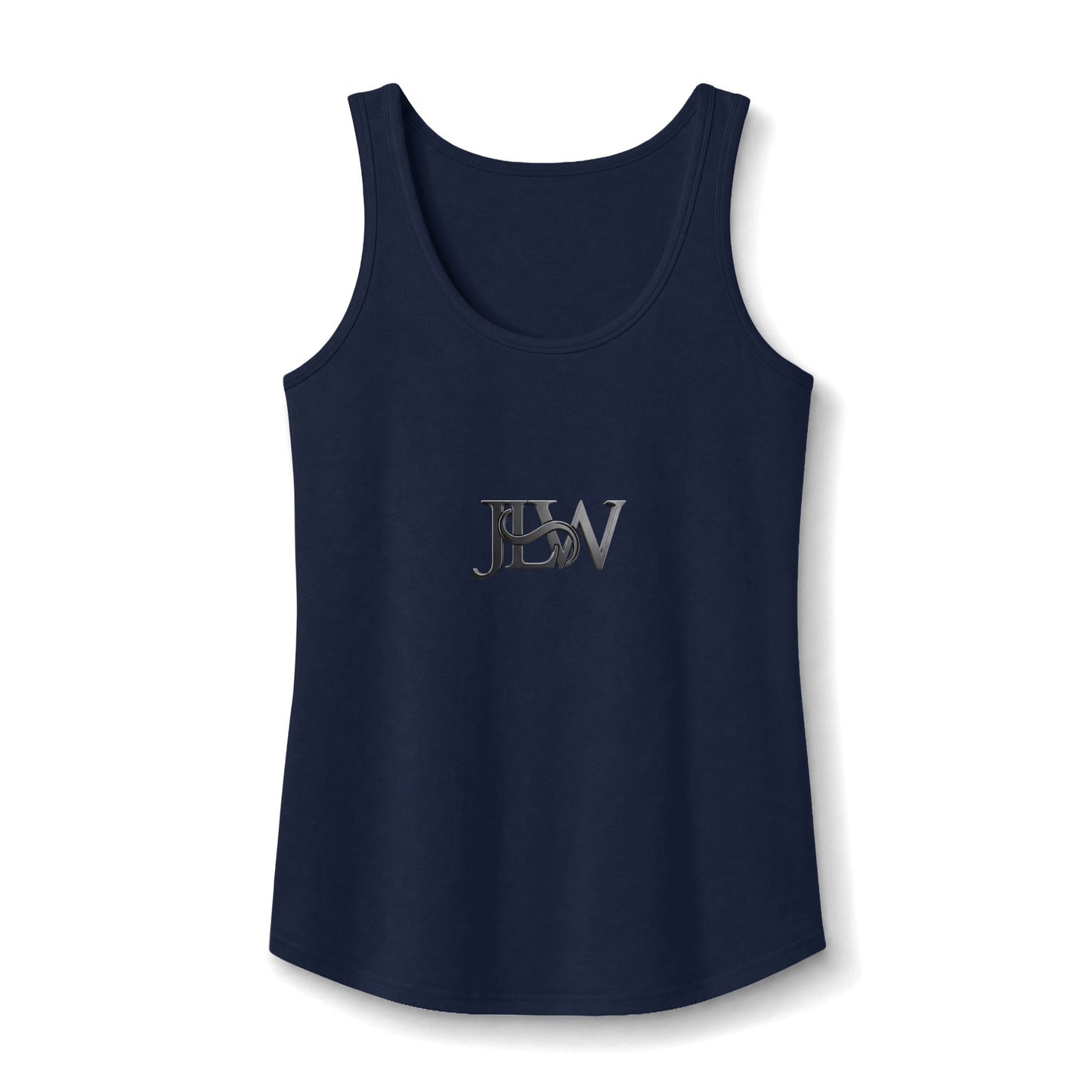 Women's core cotton tank top by Printify, front view showing fitted sleeveless design and soft white fabric.