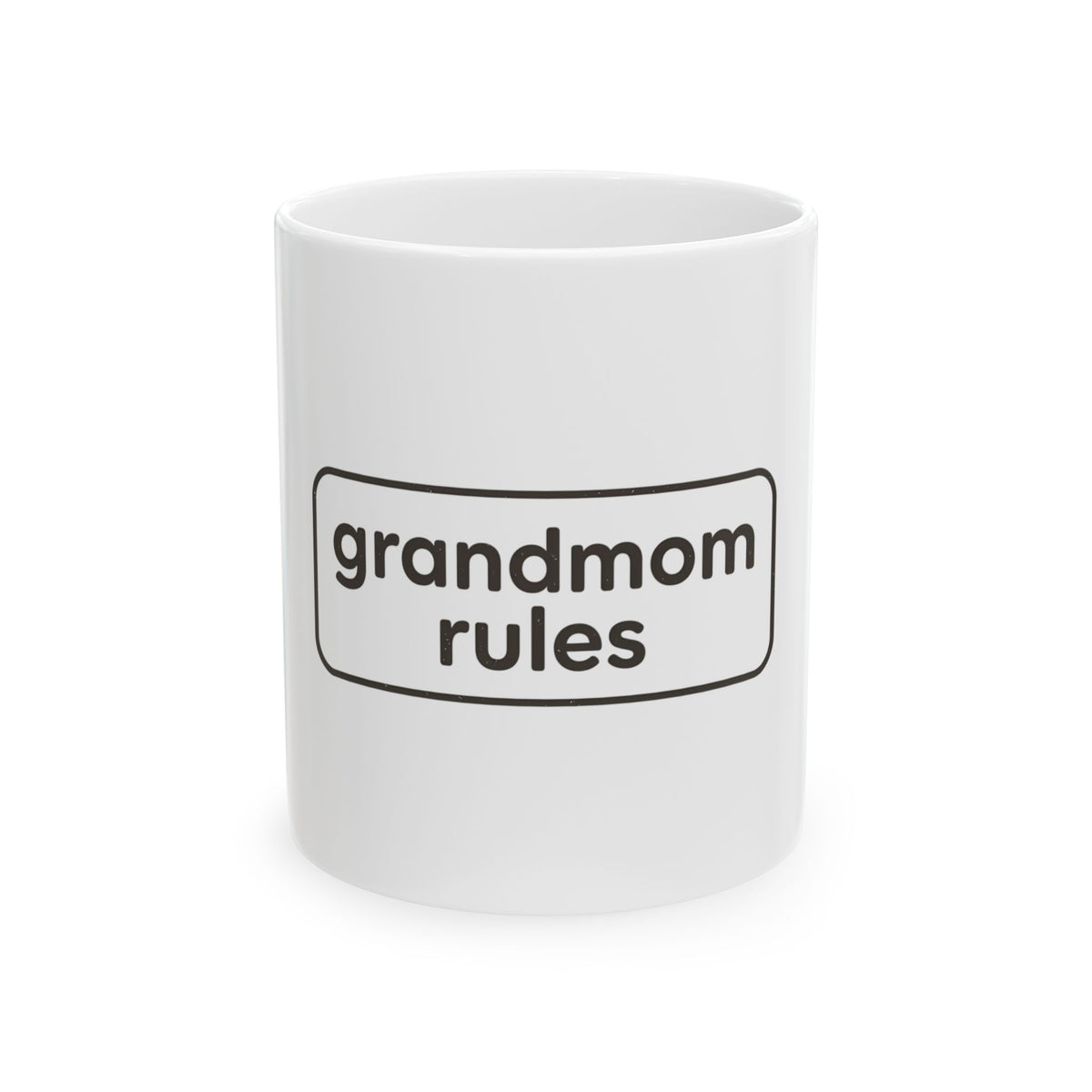 Printify grandparents ceramic mug in 11oz and 15oz sizes, featuring a white ceramic mug with a personalized design.