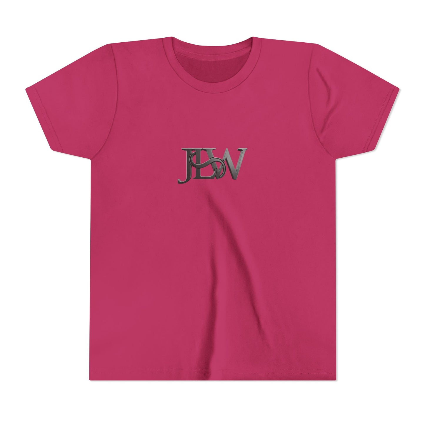 Bright yellow youth short sleeve tee for kids by Printify, showing a comfortable cotton fabric and classic crew neck design.