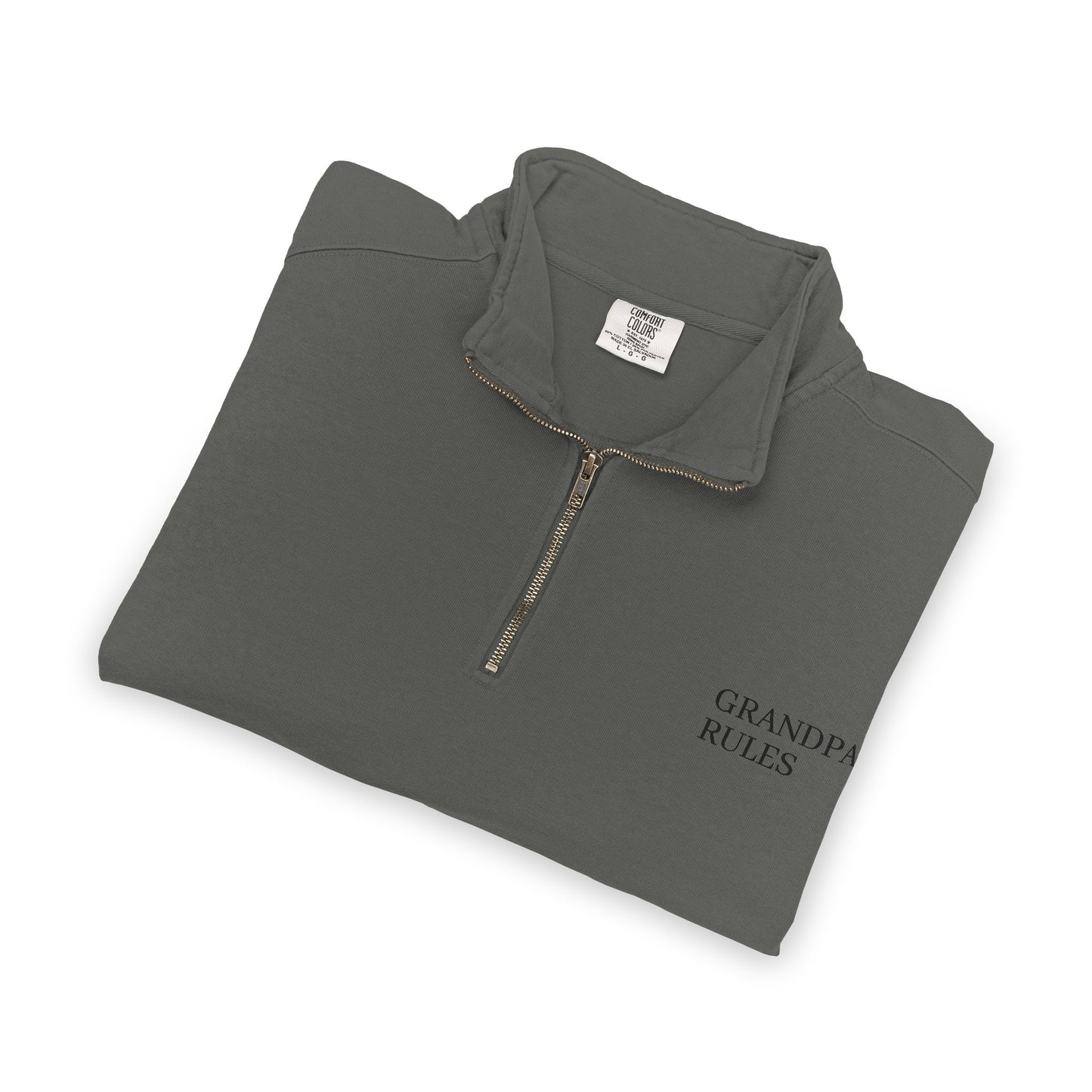 Unisex Adult Quarter-Zip Sweatshirt (Extended Sizes, Pepper)