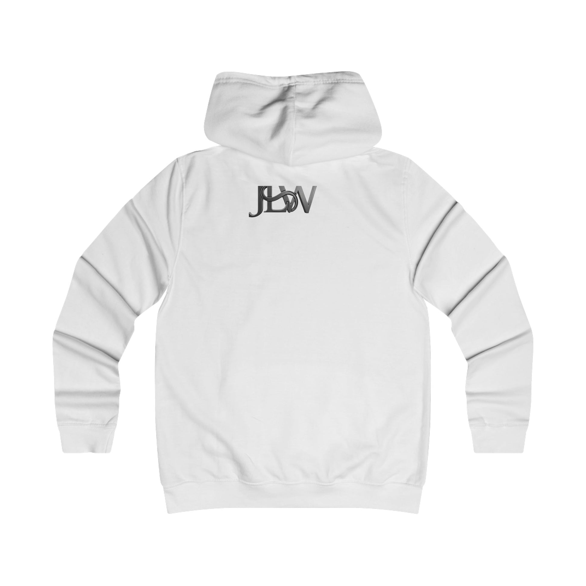 Printify Girlie College Hoodie in soft fabric, featuring a stylish design and comfortable fit, shown on a model.