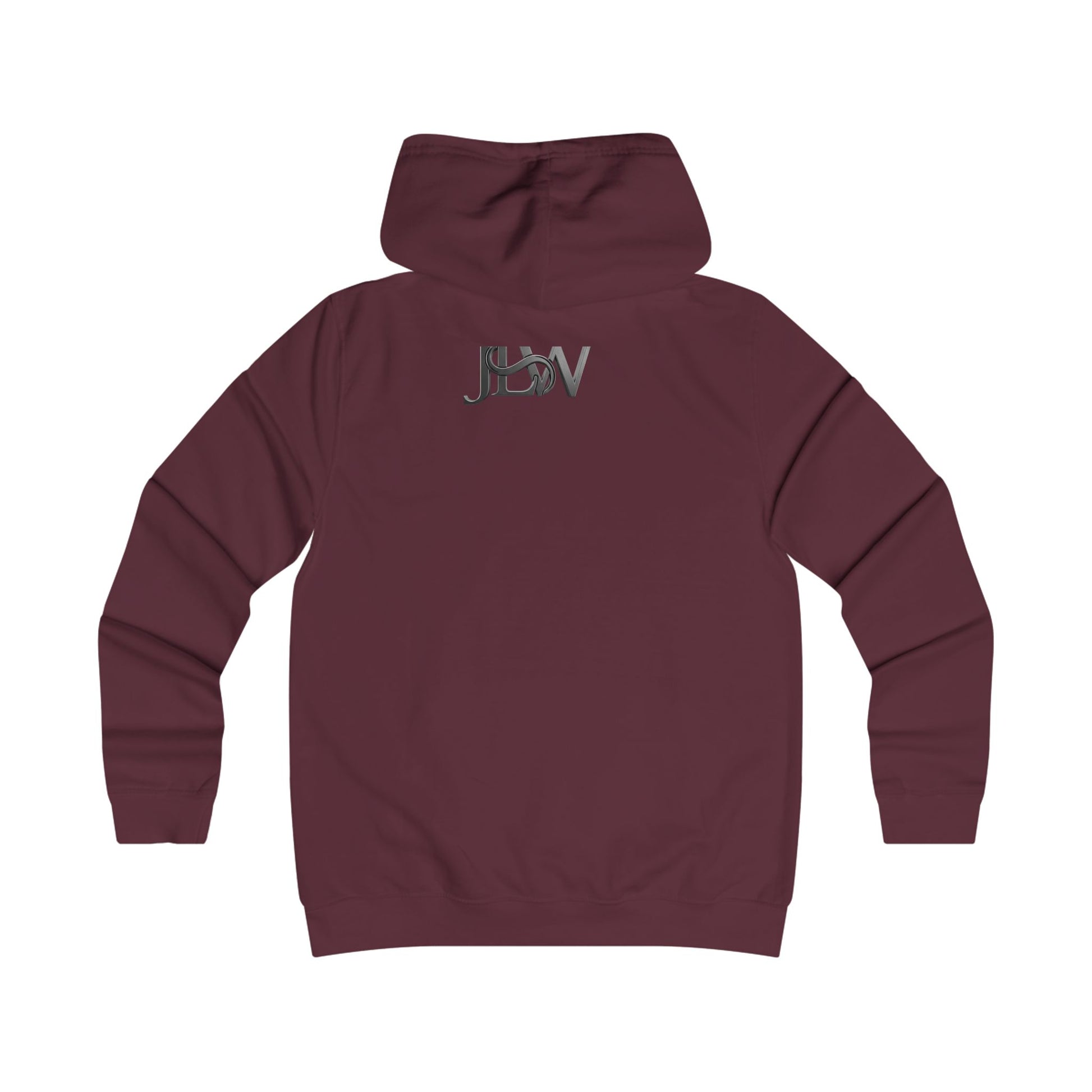 Girlie College Hoodie from Printify featuring a casual fit, soft fabric, and a stylish college-inspired design.