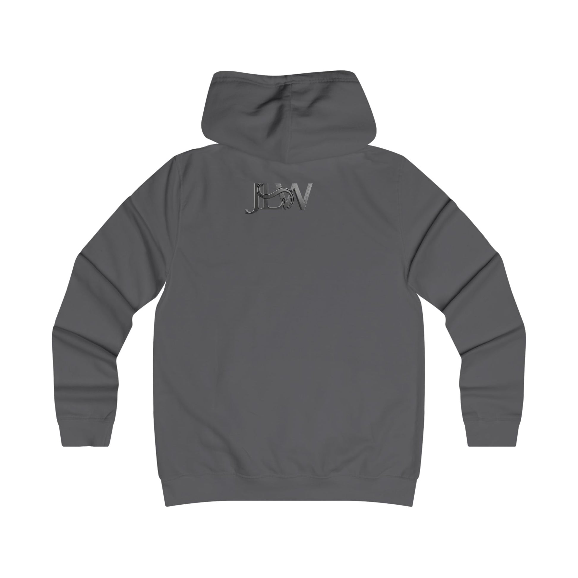 Girlie College Hoodie by Printify, soft blue hoodie with college-themed design, casual style, and comfortable fit.