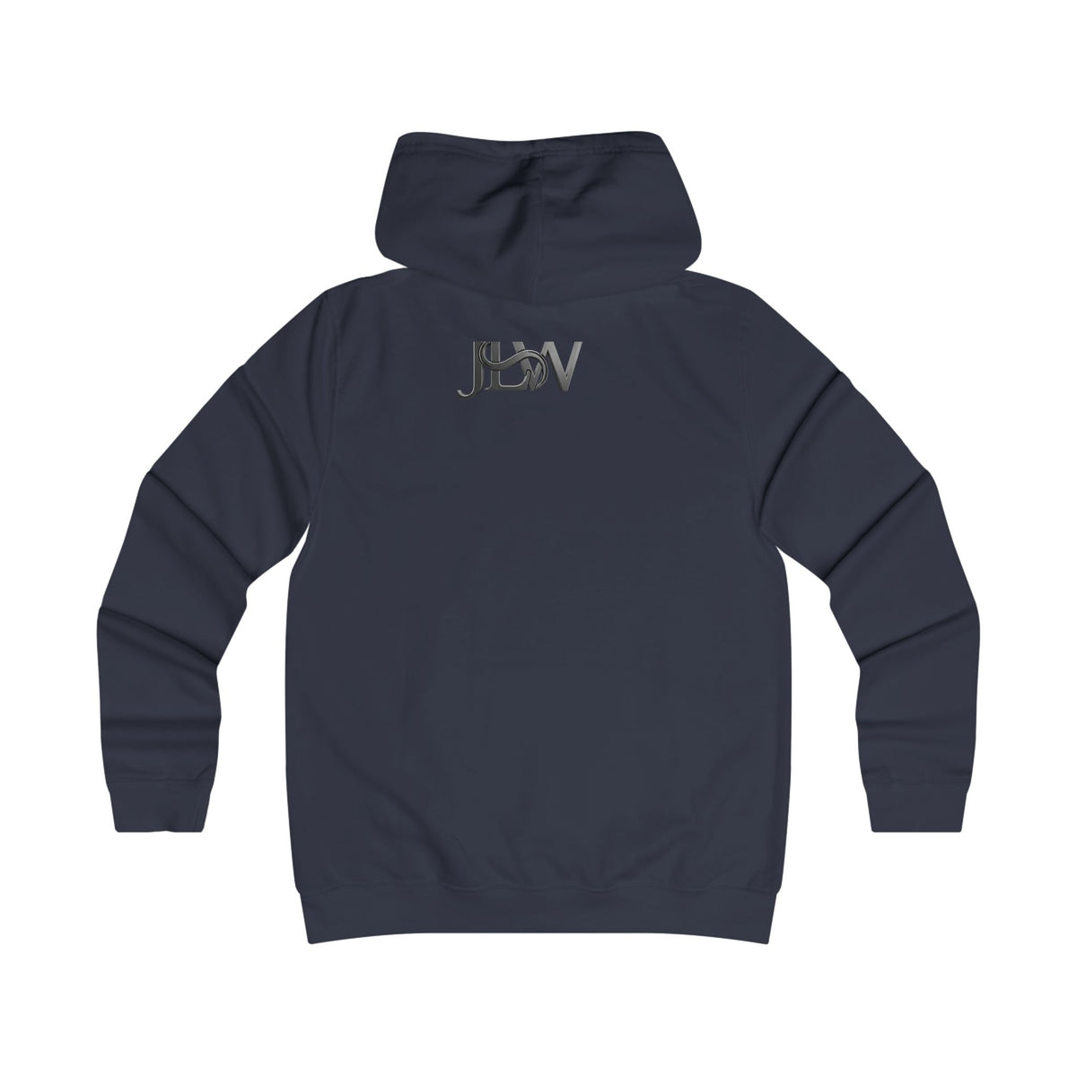 Pink Girlie College Hoodie by Printify featuring a casual fit and soft fabric, with a printed college-inspired graphic on the front.