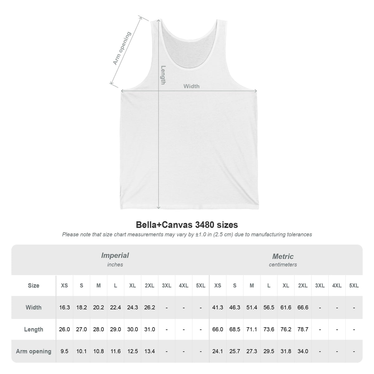Unisex Jersey Tank Top by Printify, plain white sleeveless shirt with round neckline, casual and comfortable apparel for men and women.
