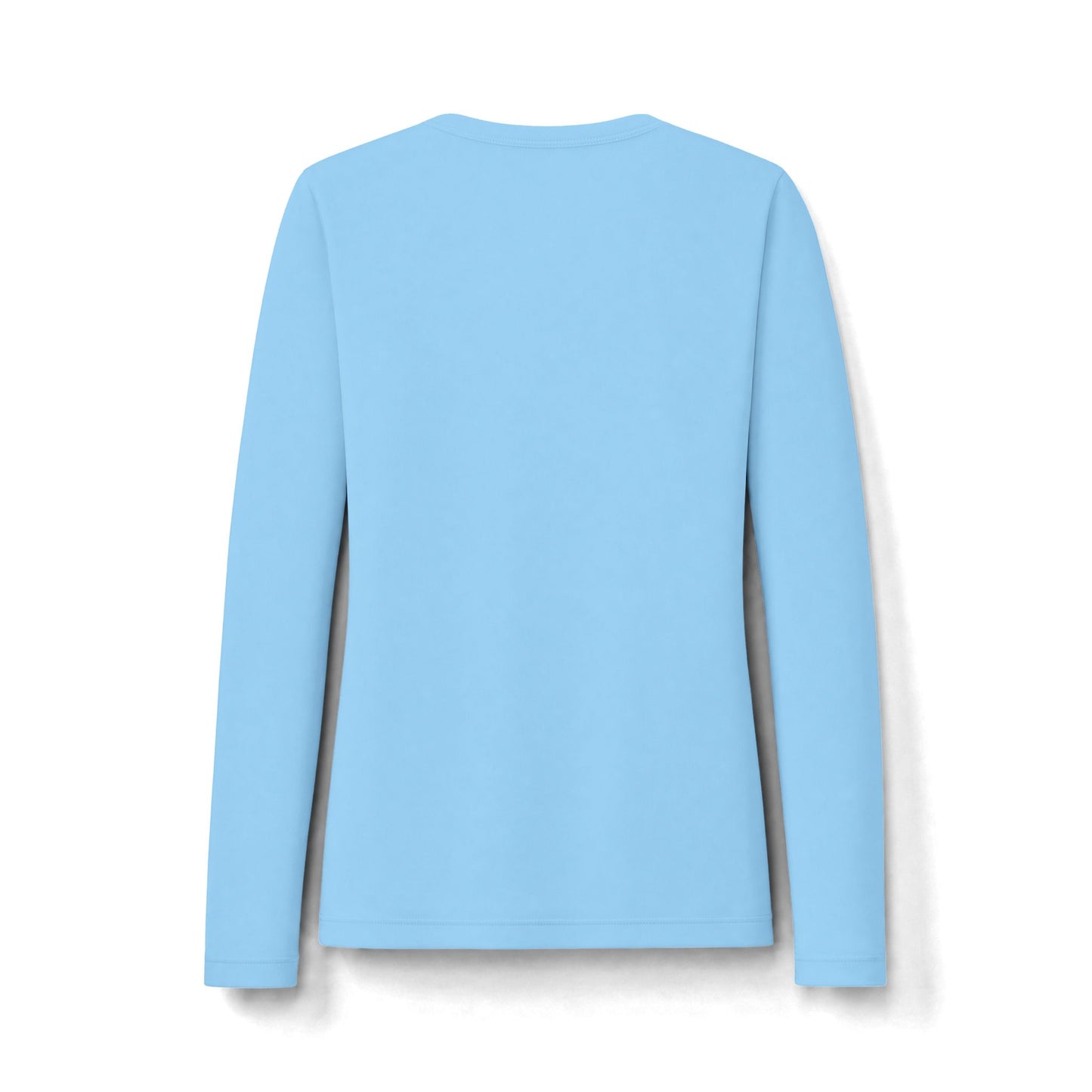 Women's Posi-UV Pro long sleeve shirt by Printify, featuring UV protection and lightweight fabric, shown on a plain background.