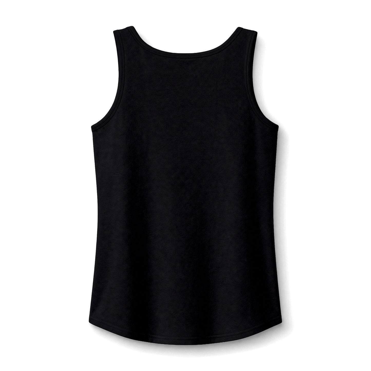 Women's core cotton tank top by Printify, plain white sleeveless shirt with round neckline and soft fabric.