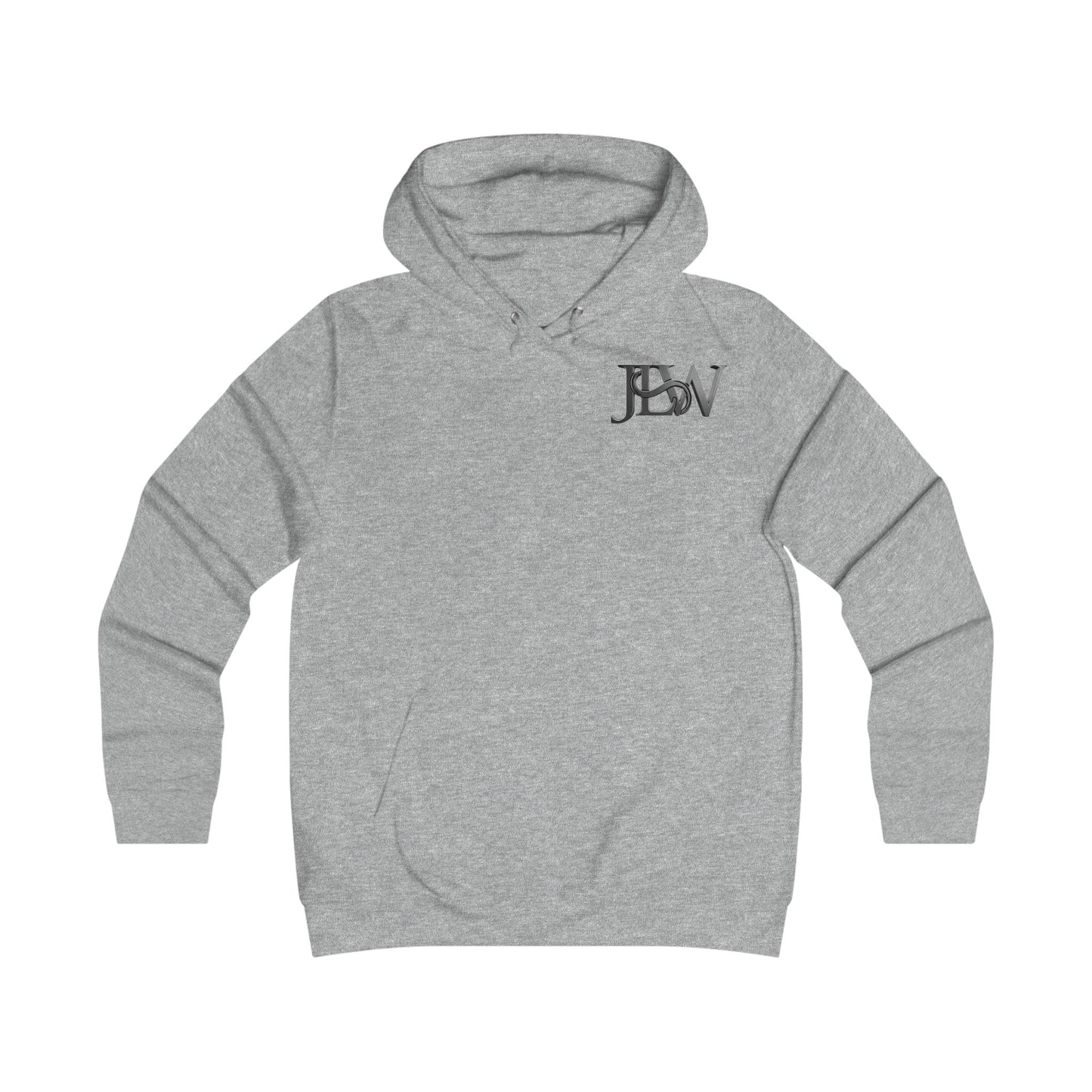 Printify Girlie College Hoodie in soft fabric with a casual fit, featuring a stylish collegiate design on the front.