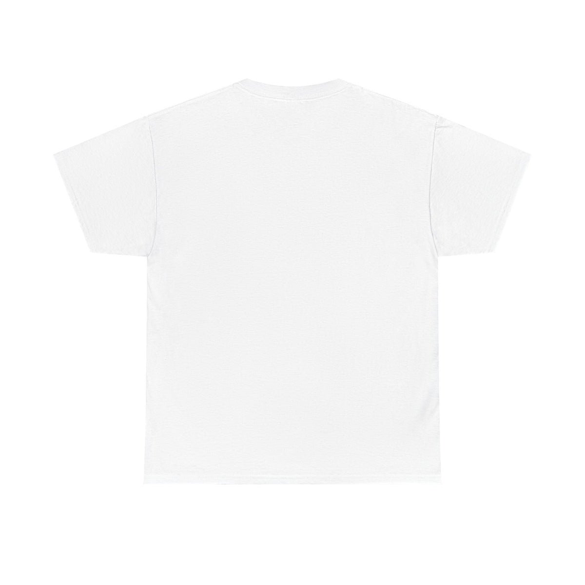 Unisex heavy cotton T-shirt by Printify, showing a front view with a classic crew neckline and short sleeves.