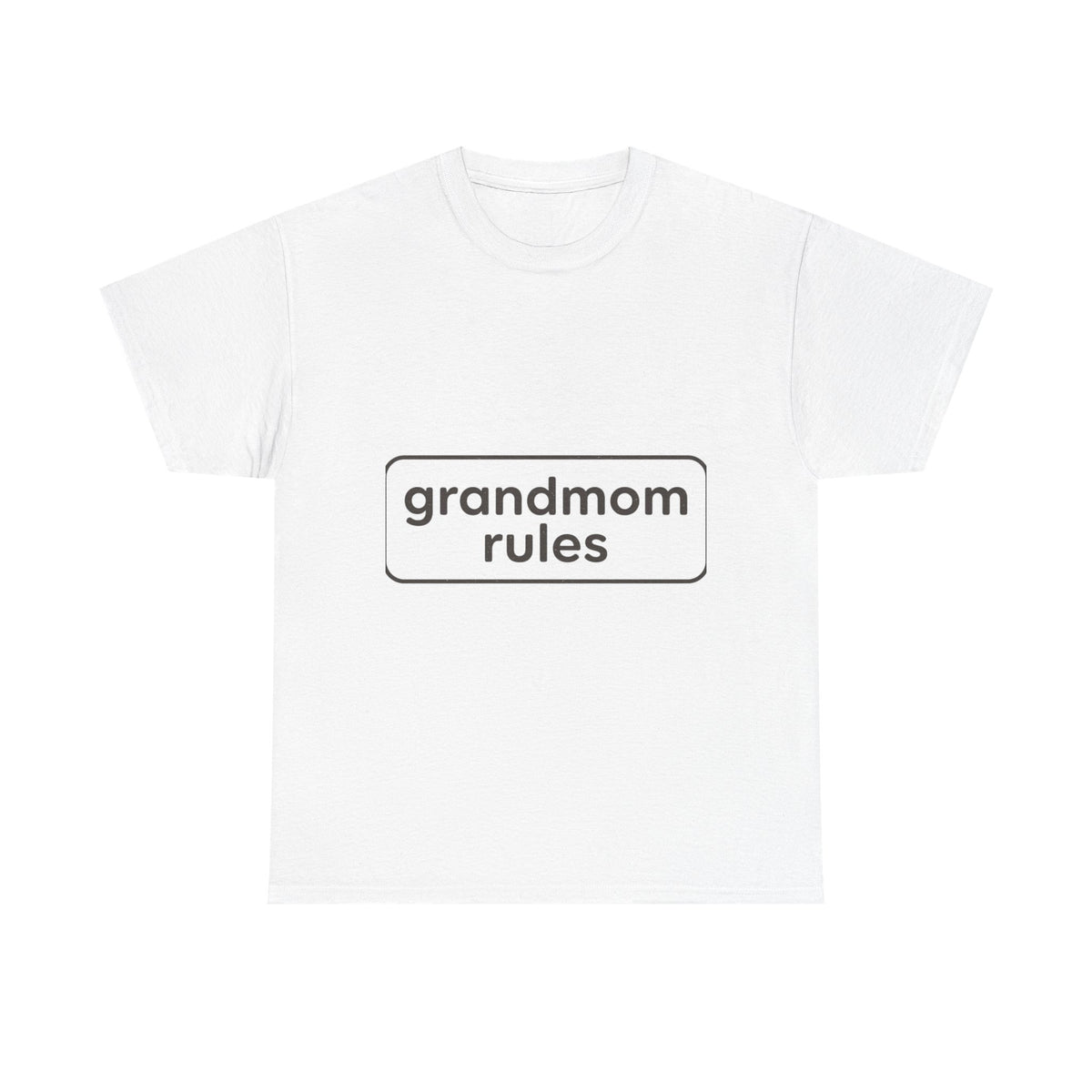 Unisex heavy cotton T-shirt by Printify, plain white fabric with short sleeves and round neckline, casual everyday wear.