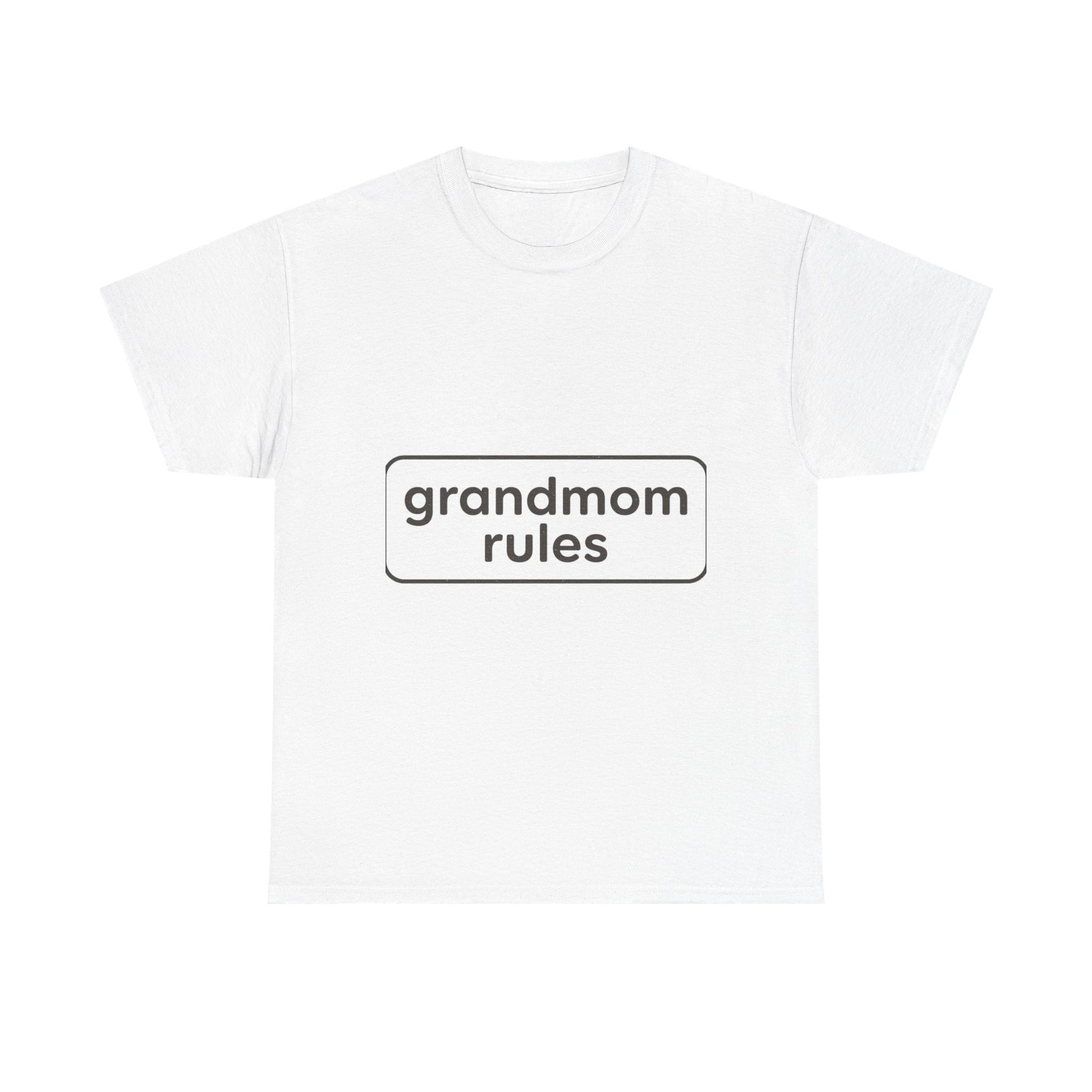 Unisex heavy cotton T-shirt by Printify, plain white fabric with short sleeves and round neckline, casual everyday wear.