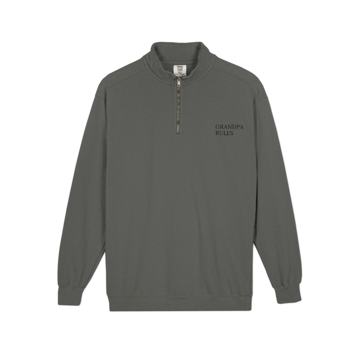 Unisex Adult Quarter-Zip Sweatshirt (Extended Sizes, Pepper)