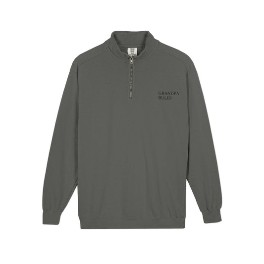 Unisex Adult Quarter-Zip Sweatshirt (Extended Sizes, Pepper)