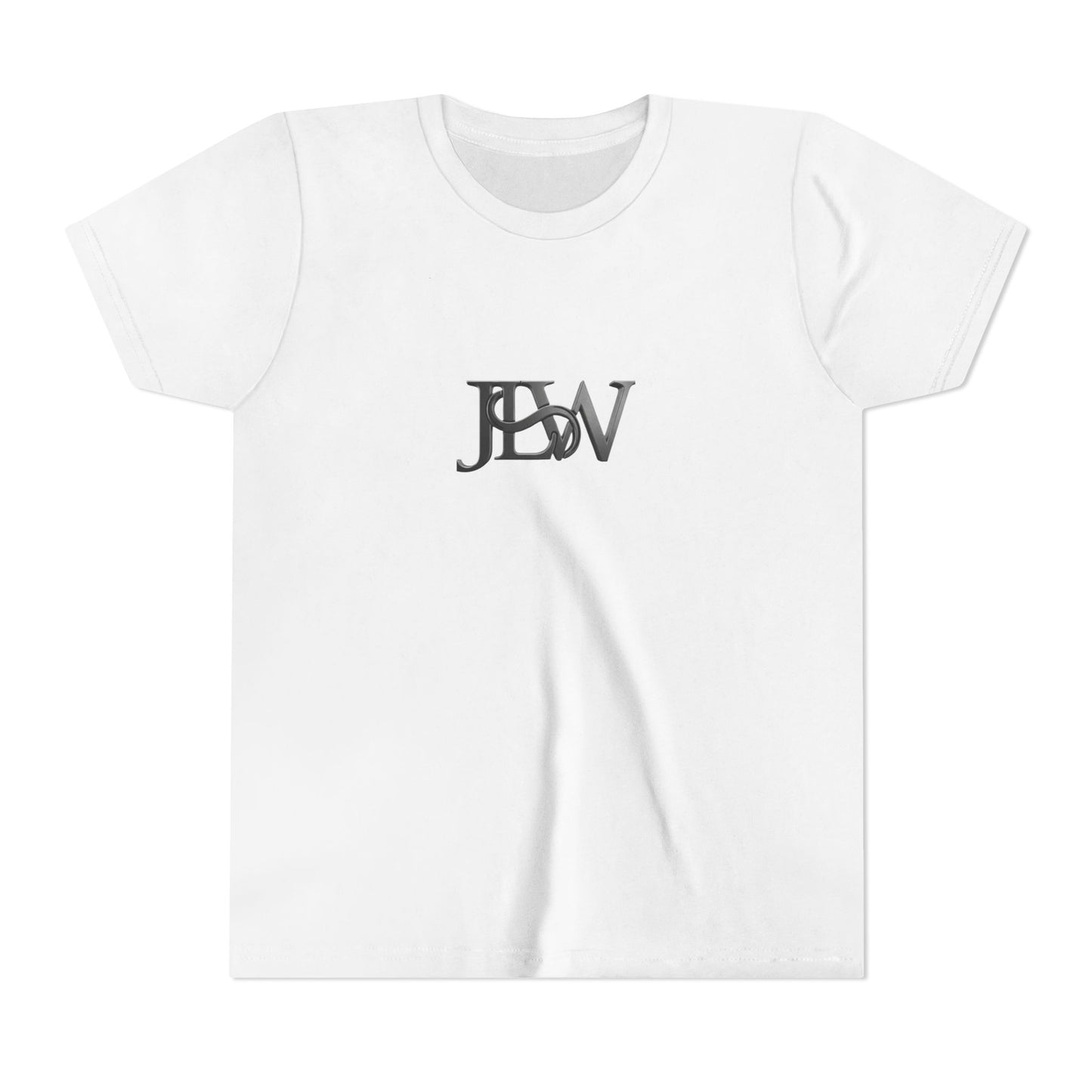 Kids' youth short sleeve tee by Printify, showing a colorful casual T-shirt with a round neckline and short sleeves.