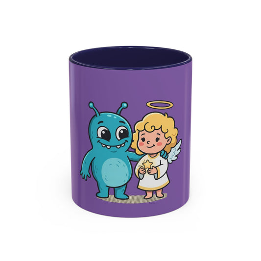 Printify accent coffee mug in 11oz and 15oz sizes, featuring a sleek ceramic design with a comfortable handle.