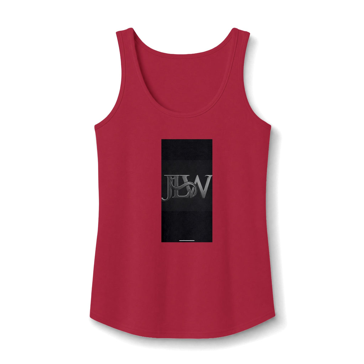 Women's cotton tank top by Printify, soft core fabric, sleeveless design, fitted style, shown in a neutral color.