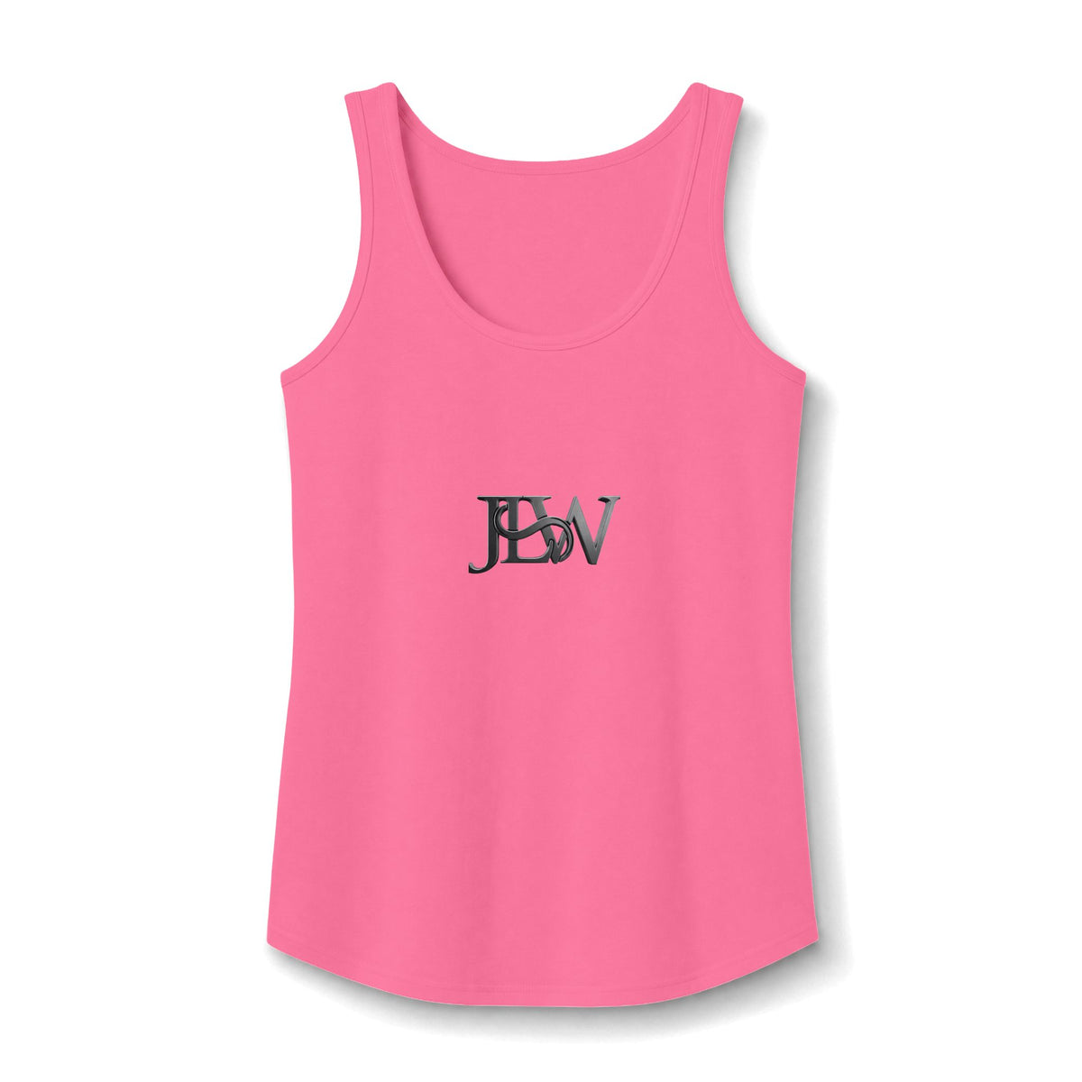 Women's core cotton tank top by Printify, featuring a sleeveless design and soft white fabric, displayed flat on a white background.