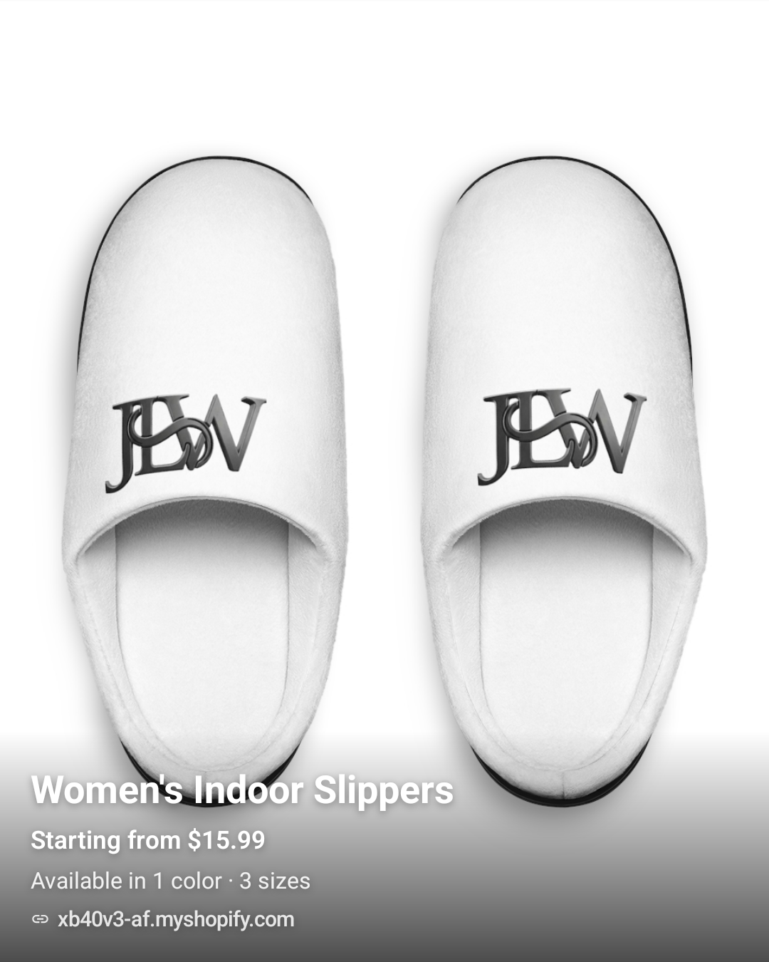 Women's indoor slippers by Printify, soft fabric shoes with cozy slip-on design, ideal for indoor comfort and relaxation.